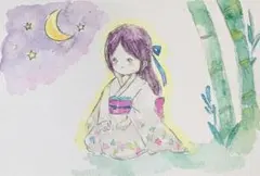 かぐやちゃん【手描き】【オリジナル】【イラスト】自作イラスト