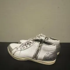 レアTOP SEVEN ジップ付きスニーカーホワイト42