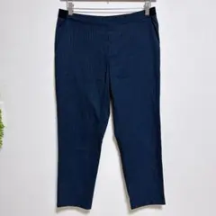 UNIQLO ウルトラストレッチレギンスパンツ ネイビー ストライプ XL