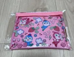 アンパンマンミュージアム限定　フラワー柄クリアポーチ ドキンちゃん　コキンちゃん