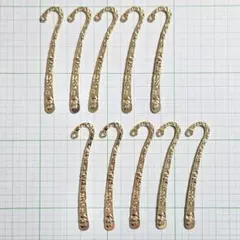 ブックマーク　しおり　パーツ　10個セット　マットゴールド
