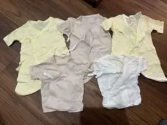 新生児コンビ肌着５枚セット　短肌着2枚　長肌着３枚　まとめ売り