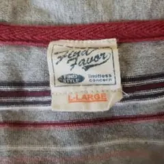 High Favor L-LARGE ストライプポロシャツ