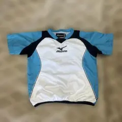 Mizuno 半袖スポーツウェア 青白 水色140㎝ 野球 キッズ