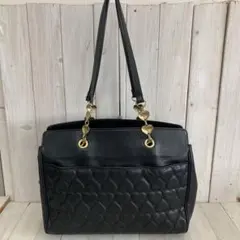 MOSCHINOモスキーノ　トートバッグ　ハートキルティングA4サイズ　ブラックのサムネイル