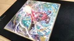 仮面ライダー色紙ART　仮面ライダーカブト　金箔エフェクト