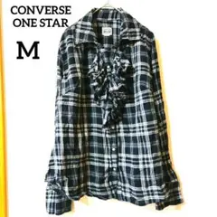 1-28 CONVERSE ONE STAR チェック柄シャツ M フリルのサムネイル