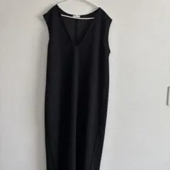 Vネック ワンピース 黒 ロング レディース M 値下げ！