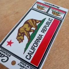 カリフォルニア フラッグ ステッカーセット