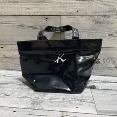 ❣️即日発送❣️美品✨キタムラ　ビニールミニトートバッグ　ロゴ　ネイビー