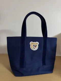 FEILER】 オールドテディワッペントートバッグ ダークグリーン L 小