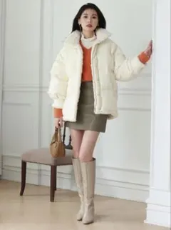 【SALE】SNIDEL　ツイードミドルコート　ダウンジャケット　ボアジャケット