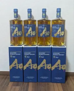 メルカリ最安値❗️新品箱入り‼️4本セット‼️サントリーウィスキー 碧 AO 彩多 SUNTORY 【サントリーウイスキー】SUNTORY WORLD WHISKY 「碧 Ao