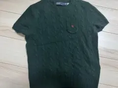 ラスト1枚【新品未使用】ラルフローレン ブラック 半袖コットンニット S 0e134b2bddb842e85cda721ff3b9f2