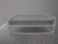 無印良品　重ねるアクリルケース２段引き出し＆ベロアケース