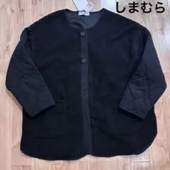 しまむら　ボアキルト切り替えジャケットLブラック