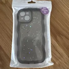 iPhone 15 グリッター星柄カバー