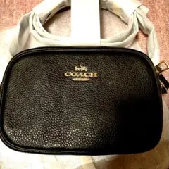 ビ*ス様 COACH 　ショルダーバッグ　ブラック