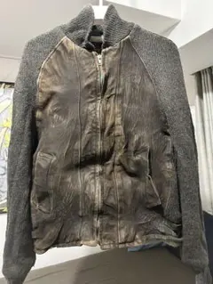 Umberto Bilancioni レザーコンビ ブルゾン - メルカリ