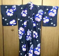 浴衣 レディース　M 紺　ネイビー