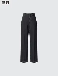 UNIQLO U ユニクロユー　デニムストレートパンツ　w61ダークグレー