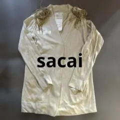 美品 sacai サカイ ロングニットワンピース ジップ タートルネック