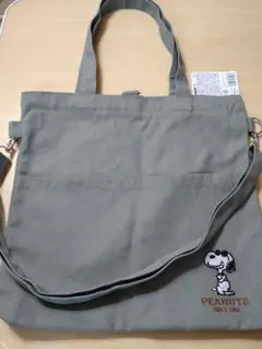 Peanut スヌーピー帆布 3wayバッグ カーキのサムネイル