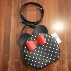 kate spade ミニーマウス風 ラウンドバッグ
