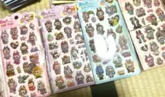 ラブブ ぷくぷくシール ボンボンドロップシール 3Dシール 4枚セット