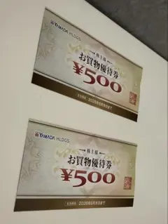 YAMADA HLDGS お買物優待券 ¥500 2枚