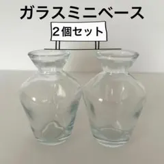 ガラスミニベース 2個セット シンプル フラワーベース 花器 花瓶 一輪挿し