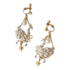 新品　未開封　misa コラボ　スワンイヤリング　シルバー　しまむらのサムネイル