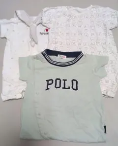 POLO ミントグリーンロンパースセット