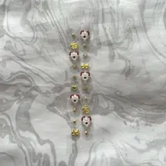 耳ツボジュエリー ハンドメイド ゴールド 犬
