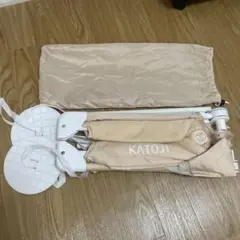 KATOJI ポータブルベッドガード 折りたたみ式 セーフティベルト付　ベージュ