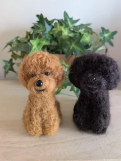 羊毛フェルト トイプードル 30cm