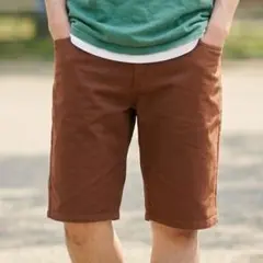 r112　美品　H&M ハーフパンツ ショートパンツ ブラウン 32　Ｌのサムネイル