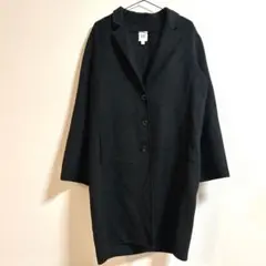 美品✨ギャップ　GAP チェスターコート　L 黒　ブラック　ロング　ウール