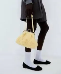 Bibiy. ODETTE BOA CAT BAG イエロー