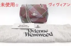 K230未使用 ヴィヴィアン ミニショルダーバッグ レッド&グリーン チェック柄