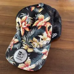 【中古品】NEW ERA ゴルフ ボタニカル柄 ゴルフ メッシュキャップ