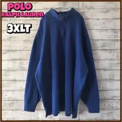 polo ポロ ラルフローレン　ハーフジップスウェット　刺繍ロゴ スウェット