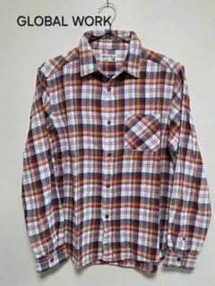 GLOBAL WORK チェック柄 長袖シャツ