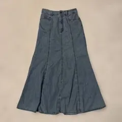 GU デニム ロングスカート M