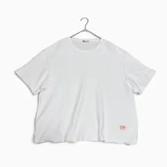 Java 白　Tシャツ クルーネック　パイル生地　オーバーサイズ　厚手のサムネイル