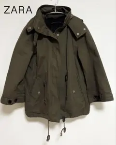 ZARA WOMAN フード付きジャケット マウンテンパーカー モッズコート