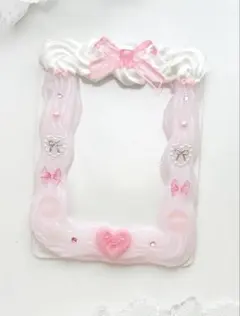 ホイップデコ　B8硬質トレカケース　白　ピンク