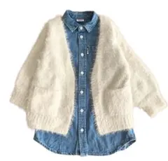 BREEZE デニムシャツワンピース 110 綿100%