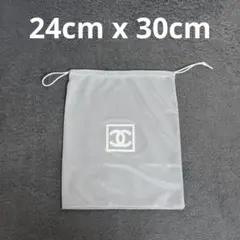 【新品未使用】CHANEL シャネル　メッシュ　保存袋　グレー　巾着袋