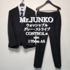ミスタージュンコ　メンズ　スーツ　セットアップ　ウォッシャブル　グレー